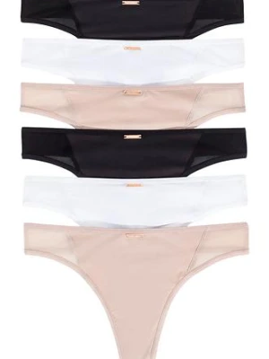 Stringi z kolekcji Feel Comfort z mikrofibry (6 par) bonprix