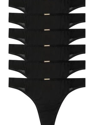 Stringi z kolekcji Feel Comfort z mikrofibry (6 par) bonprix