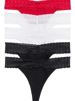 Stringi z koronką (5 par) bonprix