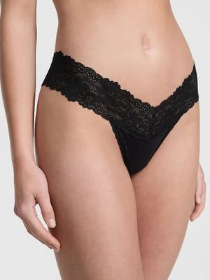 Stringi z koronką Wink Victoria's Secret Czarny