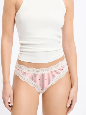 Stringi z koronkowymi brzegami z mikrofibry Etam