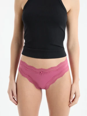 Stringi z koronkowymi brzegami z mikrofibry Etam