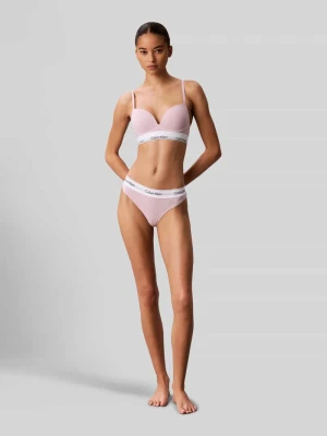 Stringi z mieszanki bawełny Calvin Klein Różowy