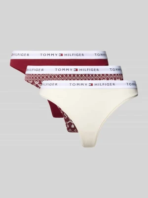 Stringi z mieszanki bawełny w zestawie 3 szt. Tommy Hilfiger