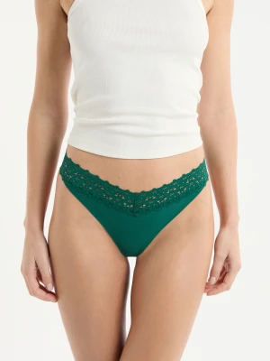 Stringi z mikrofibry i koronki Etam