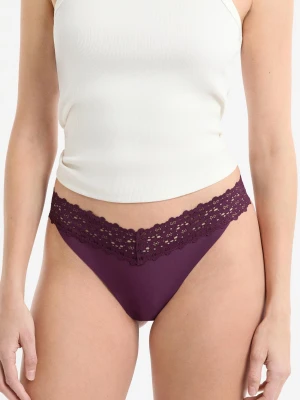 Stringi z mikrofibry i koronki Etam