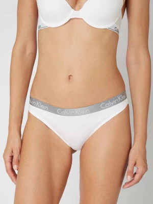 Stringi z paskiem z logo z efektem metalicznym Calvin Klein Underwear