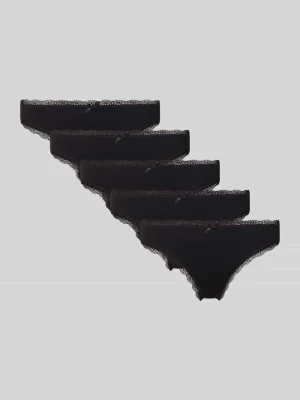 Stringi z wiązanym detalem w zestawie 5 szt. Dorina