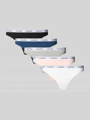 Stringi z wyhaftowanym logo w zestawie 5 szt. model ‘Modern’ Calvin Klein Underwear