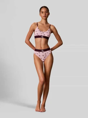 Stringi z wzór na całej powierzchni model 'THONG' Calvin Klein Różowy