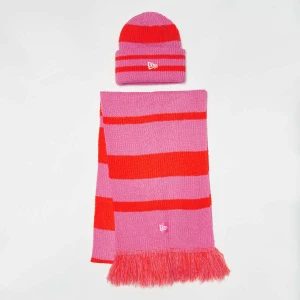 New Era Stripe Scarf Beanie Set (2 Piece) uniseks Czapki beanie wielokolorowy rozmiar Akcesoria