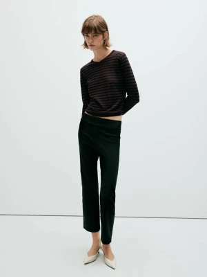 Sweter z lyocellu w paski winny - Kobieta - MANGO