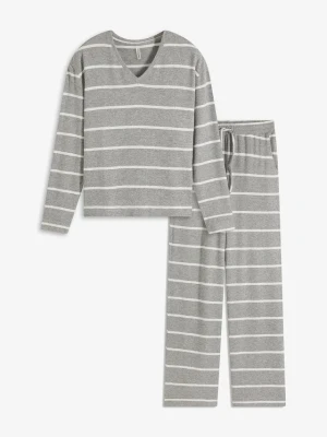 Strój domowy oversize z miękkiego materiału BonPrix szary