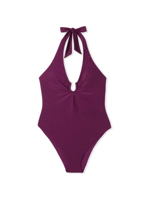 Strój kąpielowy jednoczęściowy opalizujący z pierścieniem Etam