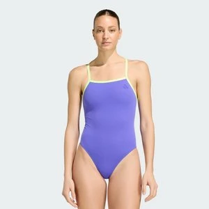 Strój kąpielowy na cienkich ramiączkach z tyłem w kształcie litery V Adidas Solar Purple