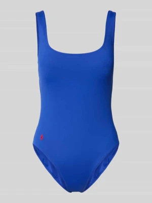Strój kąpielowy z przeszyciem logo Polo Ralph Lauren Królewski niebieski