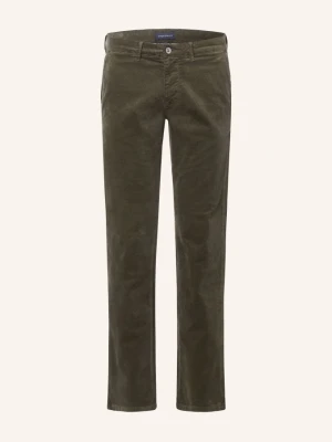Strokesman's Aksamitne Spodnie Chino O Kroju Slim Fit gruen KHAKI