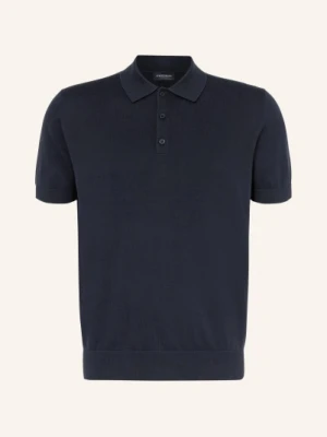 Strokesman's Dzianinowa Koszulka Polo blau