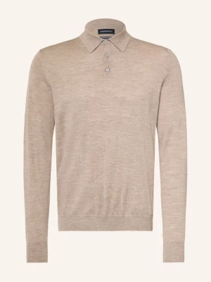 Strokesman's Dzianinowa Koszulka Polo Z Wełny Merynosowej beige