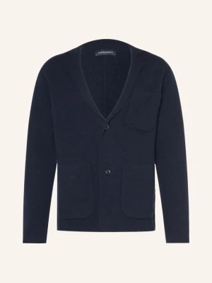 Strokesman's Dzianinowa Marynarka O Kroju Slim Fit blau GRANATOWY
