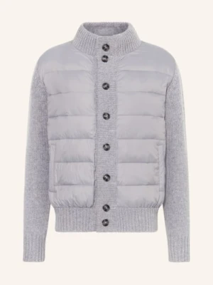 Strokesman's Kardigan Z Mieszanki Materiałów grau