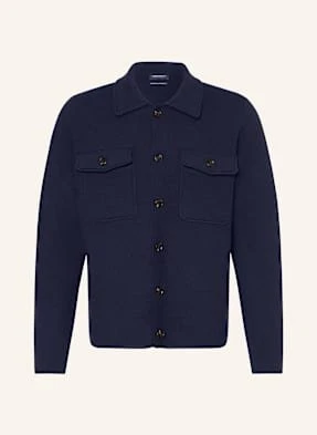 Strokesman's Kardigan Z Wełny Merino blau