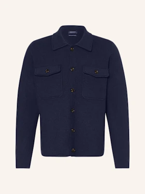 Strokesman's Kardigan Z Wełny Merino blau