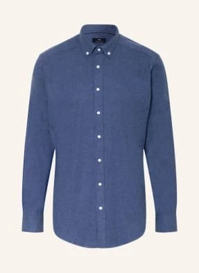 Strokesman's Koszula Flanelowa Modern Fit blau