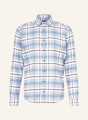 Strokesman's Koszula Flanelowa Regular Fit blau