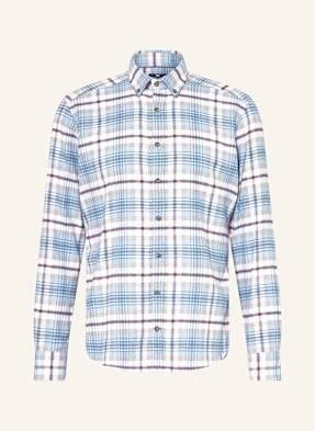 Strokesman's Koszula Flanelowa Regular Fit blau