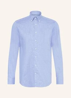 Strokesman's Koszula Flanelowa Regular Fit blau