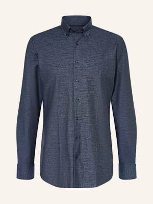 Strokesman's Koszula Flanelowa Regular Fit blau