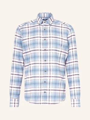 Strokesman's Koszula Flanelowa Regular Fit blau