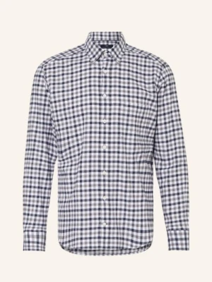 Strokesman's Koszula Flanelowa Regular Fit blau