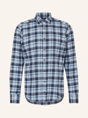 Strokesman's Koszula Flanelowa Regular Fit blau