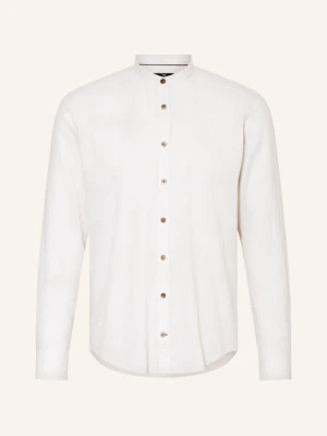 Strokesman's Koszula Regular Fit Z Dodatkiem Lnu I Stójką beige