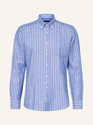 Strokesman's Koszula Regular Fit Z Lnu blau