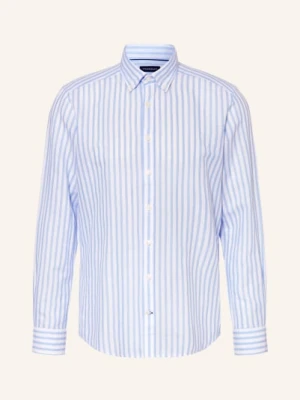 Strokesman's Koszula Regular Fit Z Lnu blau