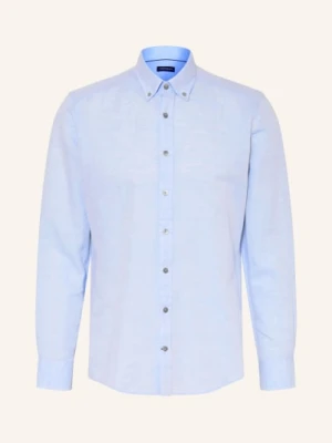 Strokesman's Koszula Regular Fit Z Lnu blau