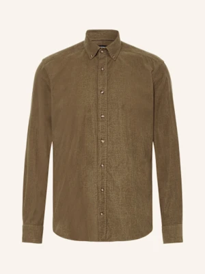 Strokesman's Koszula Sztruksowa Regular Fit gruen