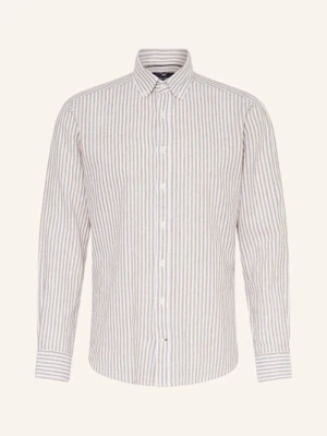 Strokesman's Koszula Z Dodatkiem Lnu Regular Fit gruen