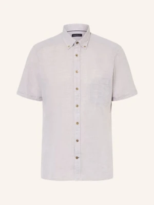 Strokesman's Koszula Z Krótkim Rękawem Comfort Fit Z Lnem braun