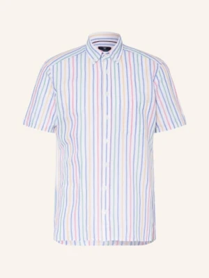 Strokesman's Koszula Z Krótkim Rękawem Z Dodatkiem Lnu Regular Fit gruen