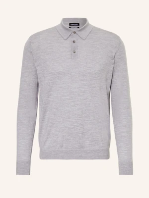 Strokesman's Koszulka Polo Z Dzianiny Z Wełny Merino grau