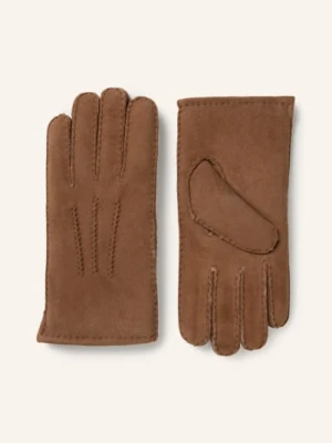 Strokesman's Rękawiczki Z Prawdziwym Futrem braun