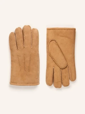 Strokesman's Rękawiczki Z Prawdziwym Futrem braun