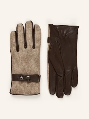 Strokesman's Skórzane Rękawiczki beige