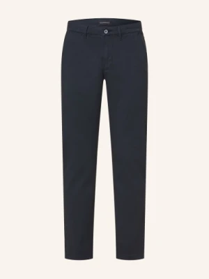 Strokesman's Spodnie Chino Slim Fit Z Pikowanym Wzorem blau