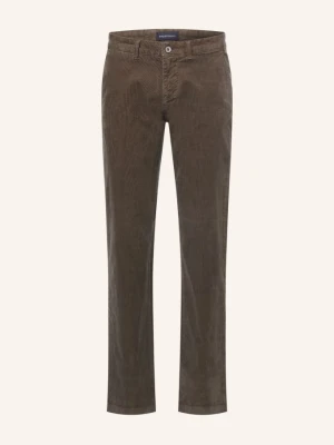 Strokesman's Spodnie Z Sztruksu O Kroju Slim Fit gruen OLIWKOWY