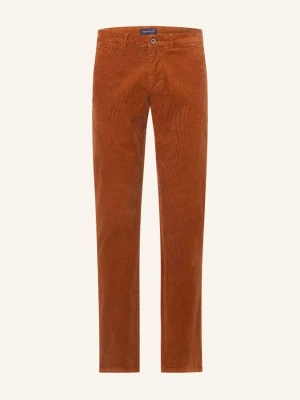 Strokesman's Spodnie Z Sztruksu O Kroju Slim Fit rot BRĄZOWY